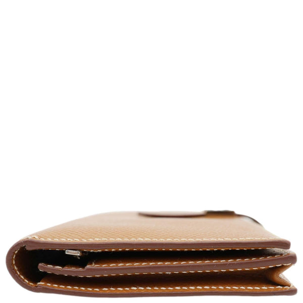 HERMES Bearn Epsom Leather Long Wallet Brown