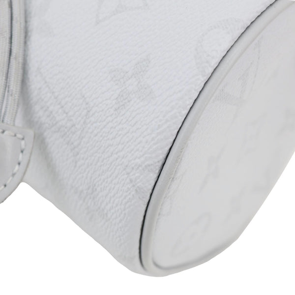 LOUIS VUITTON Chalk Nano Monogram Canvas Crossbody Bag White
