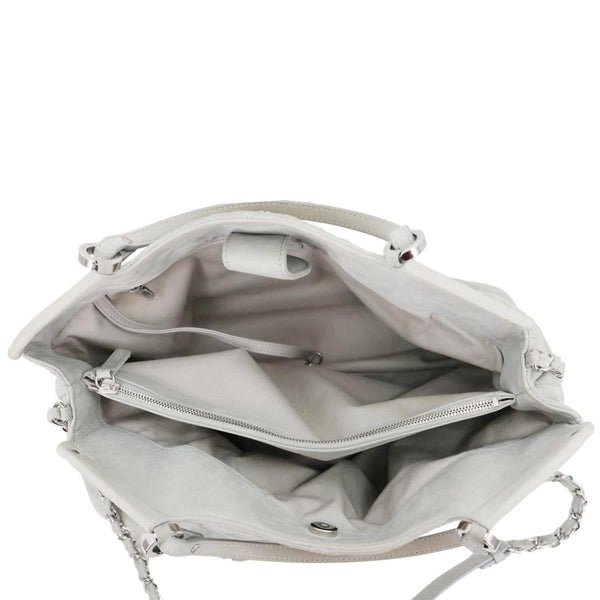 CHANEL CC Sea Hit Quilted Calfskin Leather Tote Bag Grey