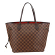 LOUIS VUITTON Neverfull MM Damier Ebene Tote Bag Brown