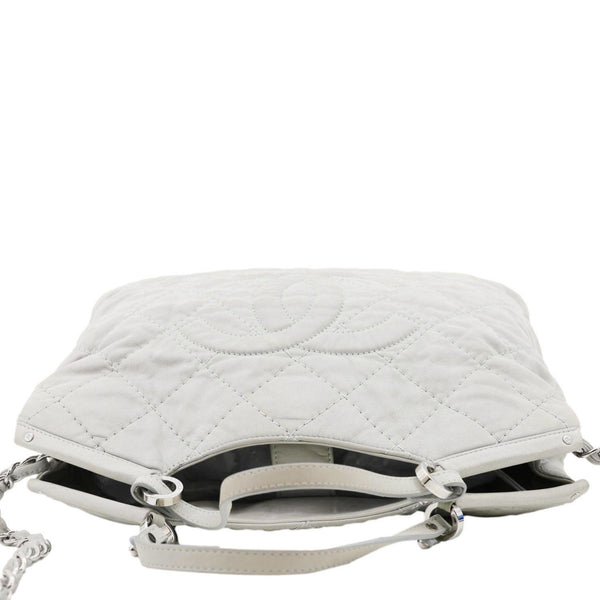 CHANEL CC Sea Hit Quilted Calfskin Leather Tote Bag Grey