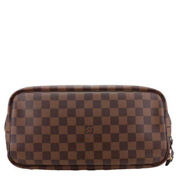 LOUIS VUITTON Neverfull MM Damier Ebene Tote Bag Brown