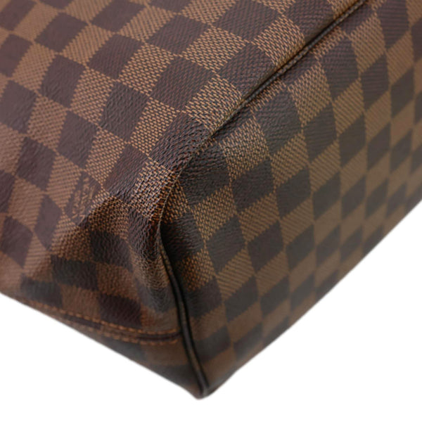 LOUIS VUITTON Neverfull MM Damier Ebene Tote Bag Brown
