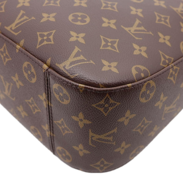 LOUIS VUITTON Slouchy MM Monogram Canvas Hobo Bag Brown