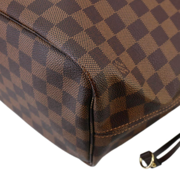 LOUIS VUITTON Neverfull MM Damier Ebene Tote Bag Brown