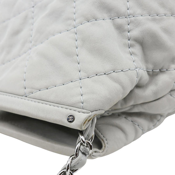 CHANEL CC Sea Hit Quilted Calfskin Leather Tote Bag Grey