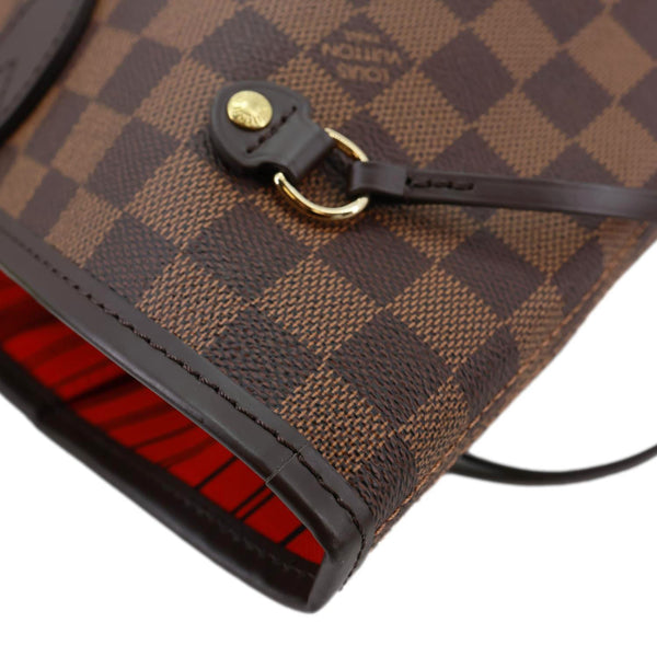 LOUIS VUITTON Neverfull MM Damier Ebene Tote Bag Brown