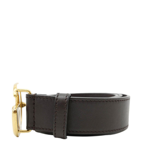 GUCCI GG Buckle Marmont Thin Leather Belt  Black 414516 Size 75/30