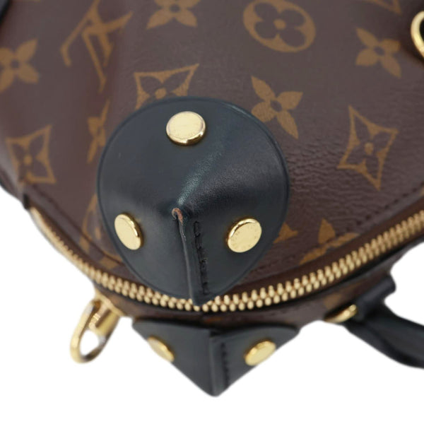 LOUIS VUITTON Petite Malle Souple Monogram Canvas Shoulder Bag Black
