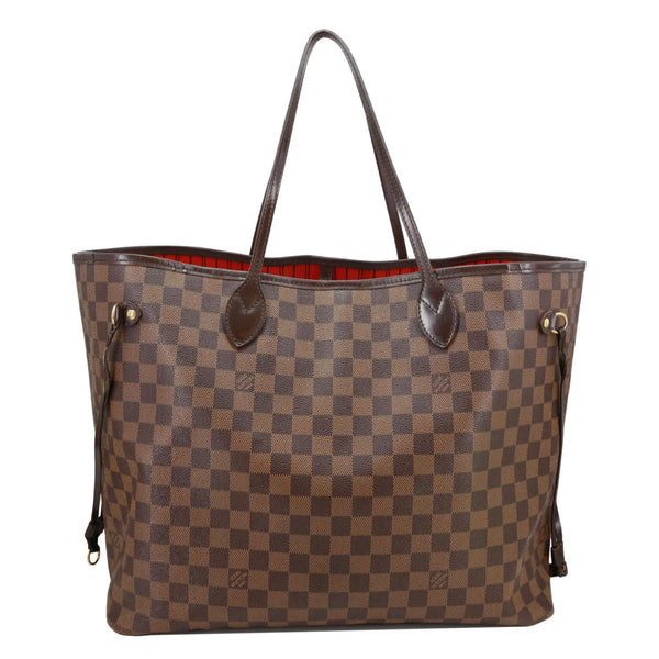 LOUIS VUITTON Neverfull GM Damier Ebene Tote Bag Brown