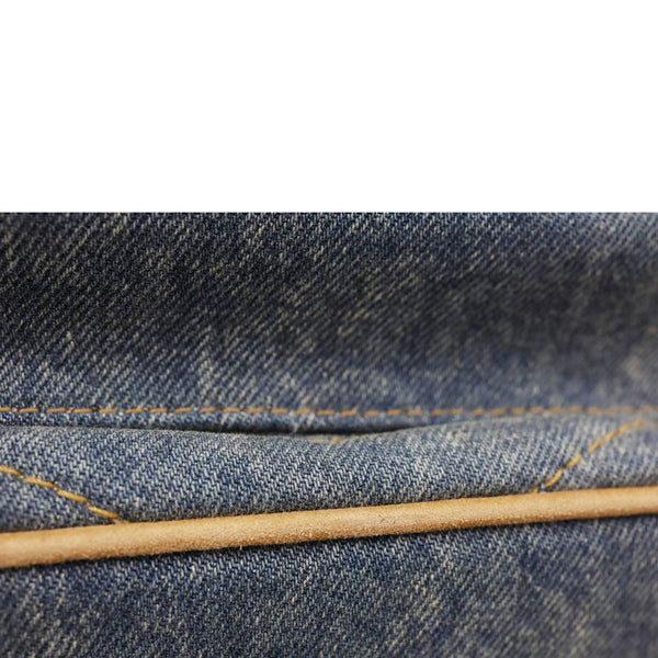 YVES SAINT LAURENT Signature Niki Medium Denim Chain Crossbody Bag Blue