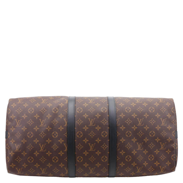 LOUIS VUITTON Keepall 55 Bandouliere Monogram Canvas Travel Bag Black