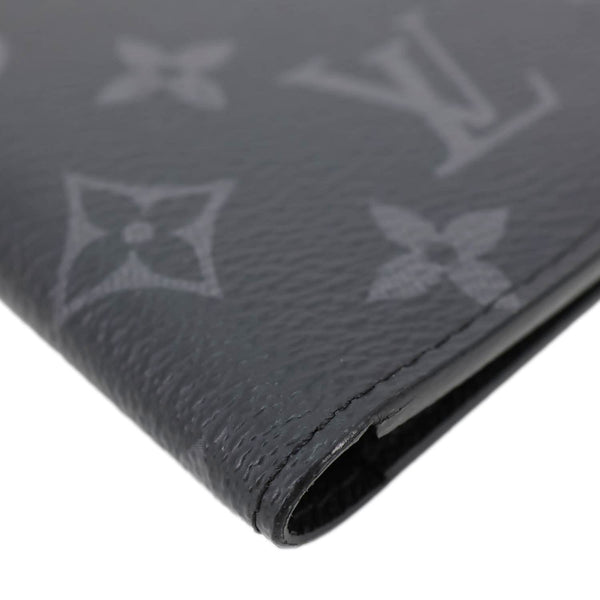 LOUIS VUITTON Monogram Eclipse Canvas Passport Cover Black
