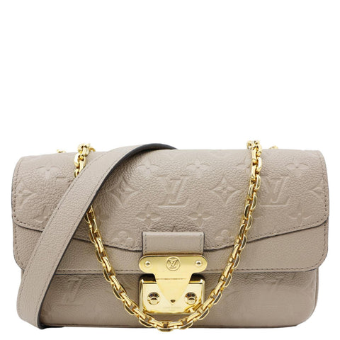 LOUIS VUITTON Marceau PM Monogram Empreinte Leather Shoulder Bag Beige
