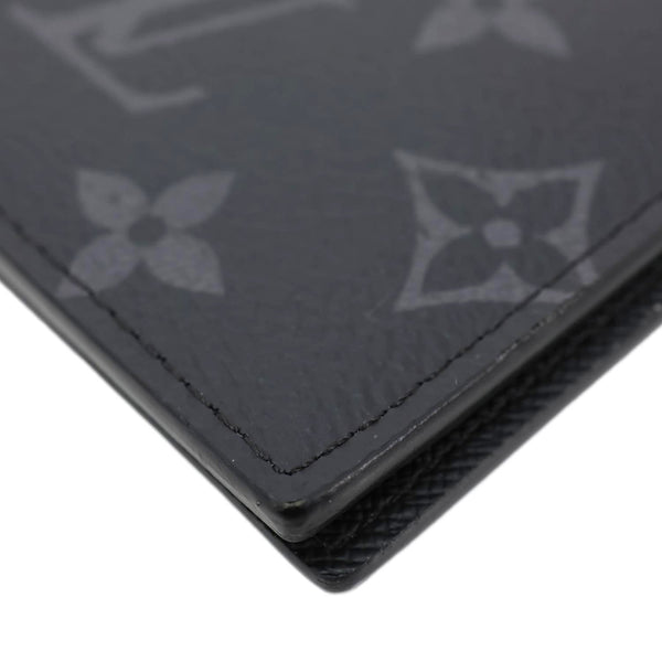 LOUIS VUITTON Monogram Eclipse Canvas Passport Cover Black