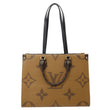 LOUIS VUITTON Onthego MM Giant Monogram Reverse Canvas Tote Bag Brown