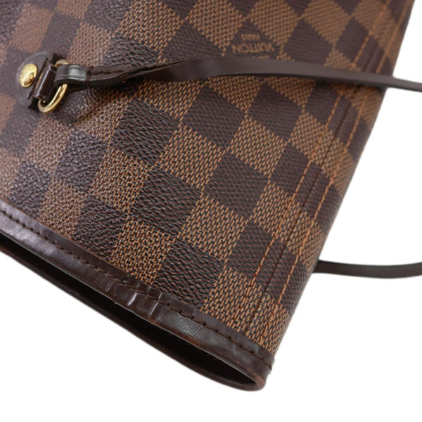 LOUIS VUITTON Neverfull GM Damier Ebene Tote Bag Brown