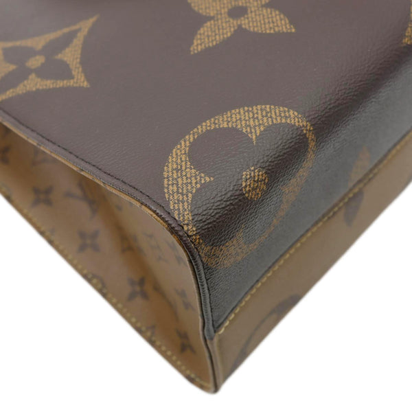 LOUIS VUITTON Onthego MM Giant Monogram Reverse Canvas Tote Bag Brown