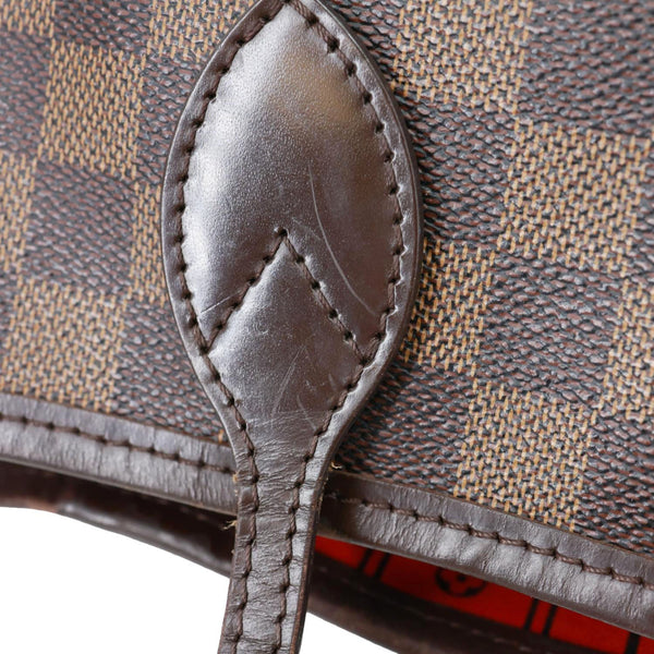LOUIS VUITTON Neverfull GM Damier Ebene Tote Bag Brown