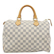 LOUIS VUITTON Speedy 30 Damier Azur Satchel Bag White
