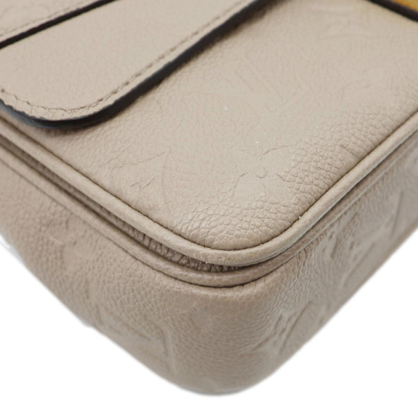 LOUIS VUITTON Marceau PM Monogram Empreinte Leather Shoulder Bag Beige
