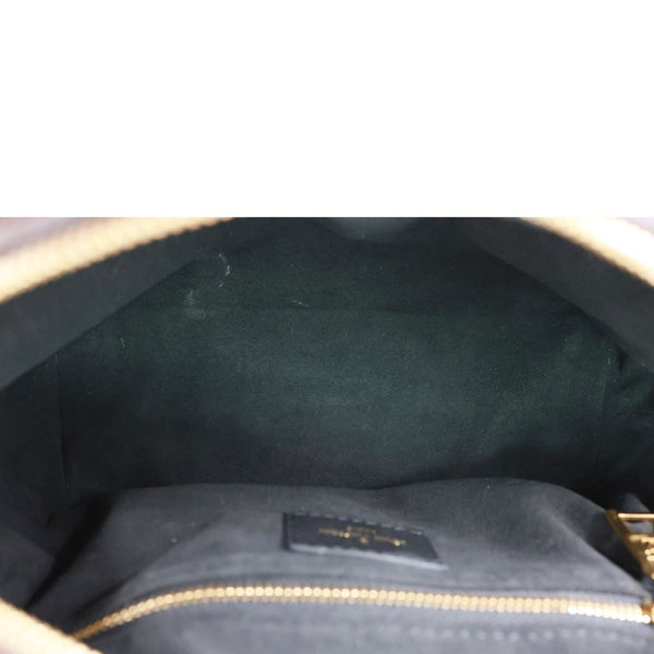 LOUIS VUITTON Petite Malle Souple Monogram Canvas Shoulder Bag Black