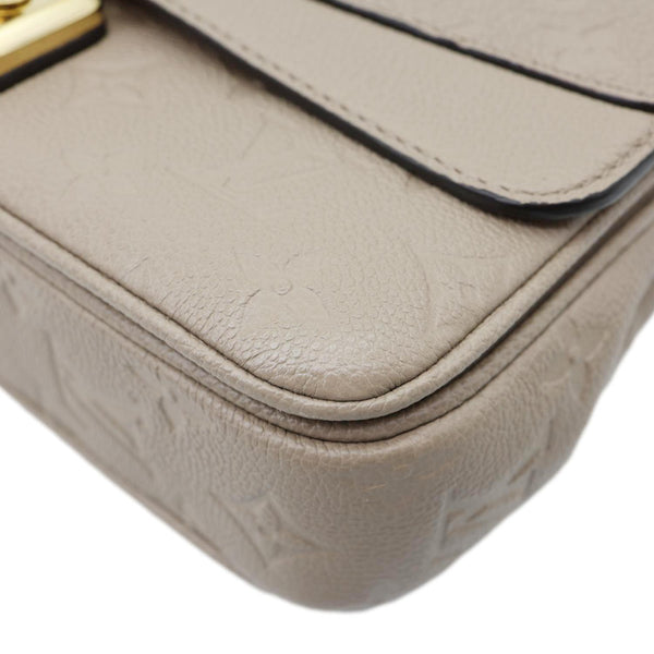 LOUIS VUITTON Marceau PM Monogram Empreinte Leather Shoulder Bag Beige