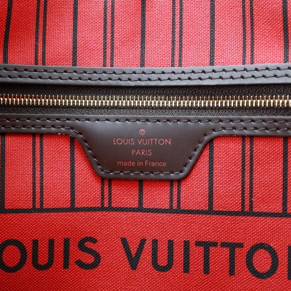 LOUIS VUITTON Neverfull PM Damier Ebene Tote Bag Brown