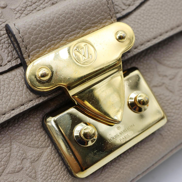 LOUIS VUITTON Marceau PM Monogram Empreinte Leather Shoulder Bag Beige