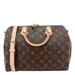 LOUIS VUITTON Speedy 30 Bandouliere Monogram Canvas Shoulder Bag Brown