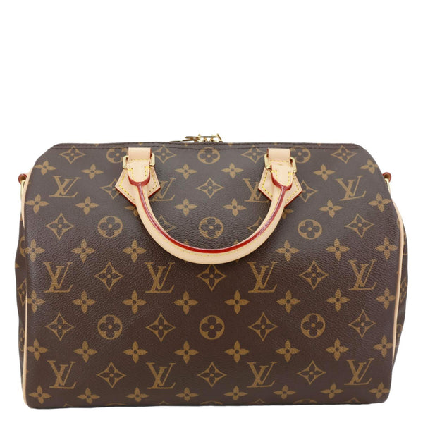 LOUIS VUITTON Speedy 30 Bandouliere Monogram Canvas Shoulder Bag Brown