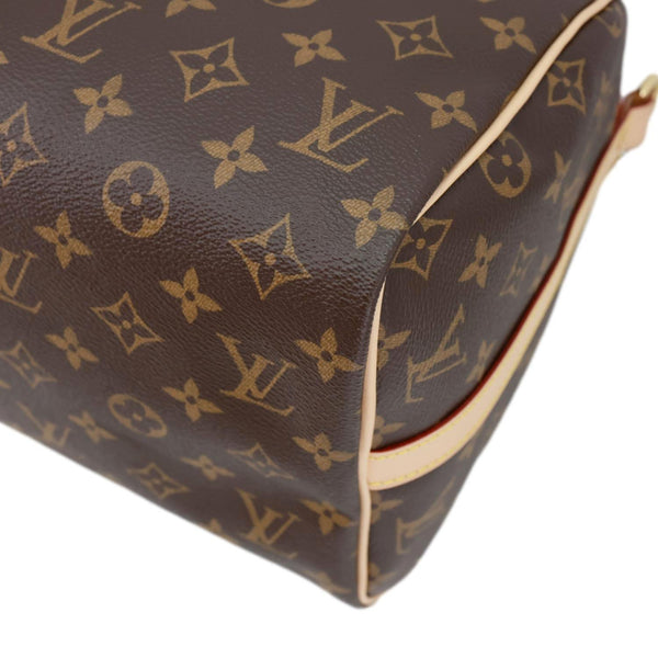 LOUIS VUITTON Speedy 30 Bandouliere Monogram Canvas Shoulder Bag Brown