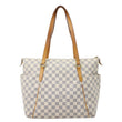 LOUIS VUITTON Totally MM Damier Azur Shoulder Bag White