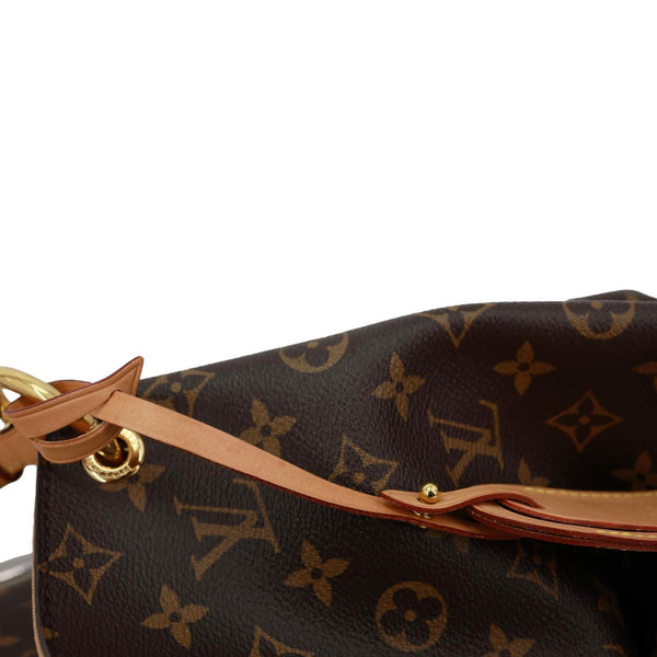 LOUIS VUITTON Graceful MM Monogram Canvas Hobo Bag Brown