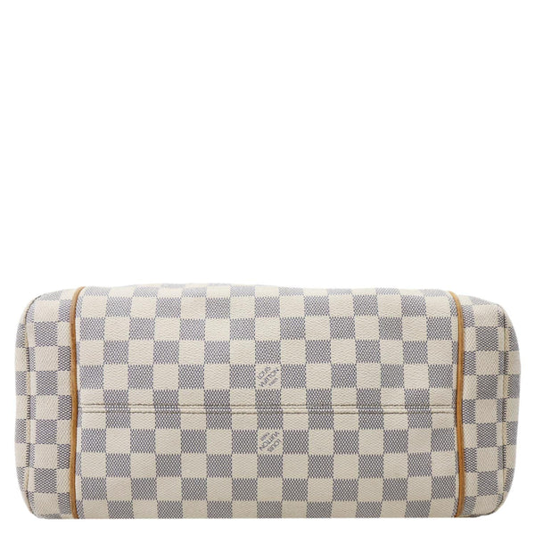 LOUIS VUITTON Totally MM Damier Azur Shoulder Bag White