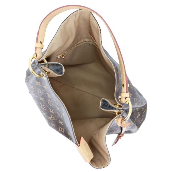 LOUIS VUITTON Graceful MM Monogram Canvas Hobo Bag Brown