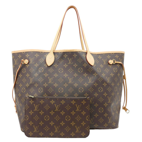 LOUIS VUITTON Neverfull GM Monogram Canvas Tote Bag Brown