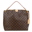 LOUIS VUITTON Graceful MM Monogram Canvas Hobo Bag Brown