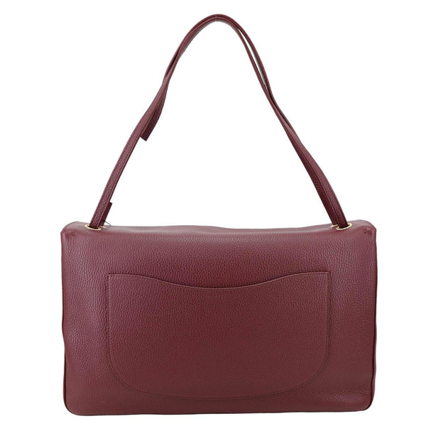 CHANEL Souplissimo Maxi Flap Grained Calfskin Leather Shoulder Bag Burgundy