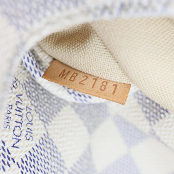 LOUIS VUITTON Totally MM Damier Azur Shoulder Bag White