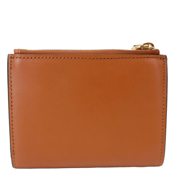 FENDI Roma Calfskin Embossed Leather Wallet Brown