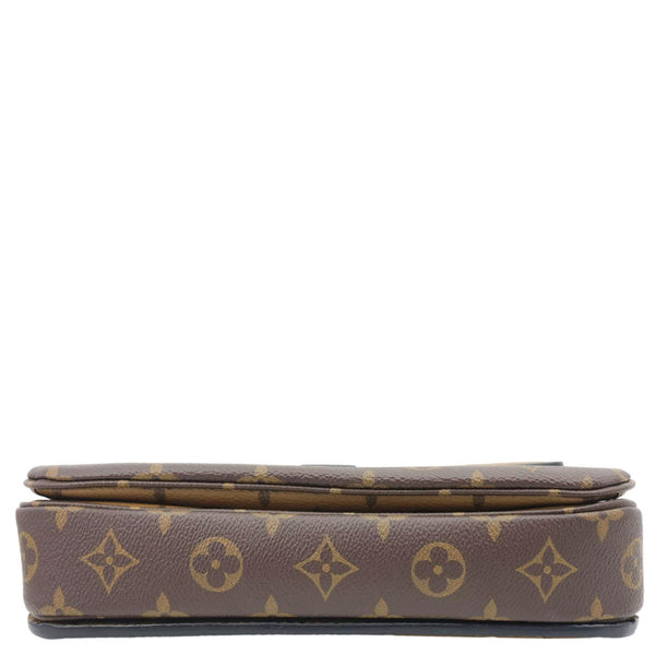 LOUIS VUITTON Metis Pochette Reverse Monogram Canvas Crossbody Bag Brown
