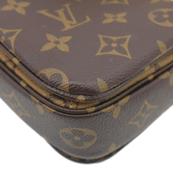 LOUIS VUITTON Metis Pochette Reverse Monogram Canvas Crossbody Bag Brown