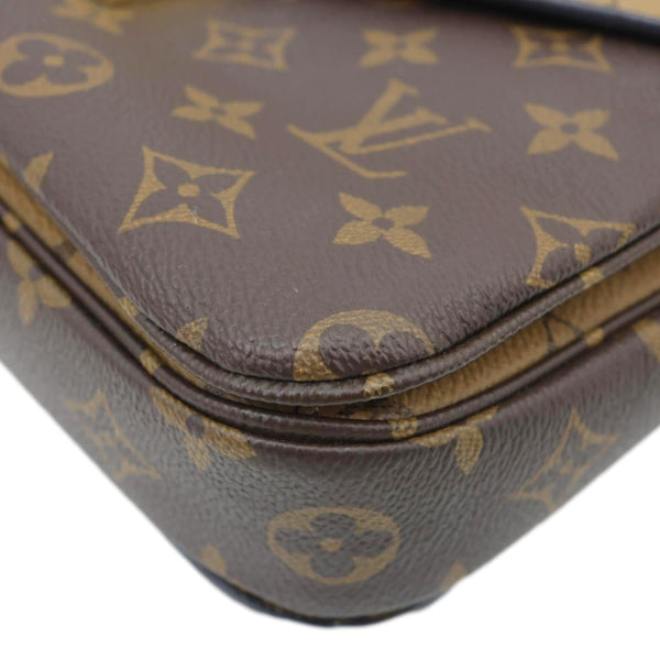 LOUIS VUITTON Metis Pochette Reverse Monogram Canvas Crossbody Bag Brown