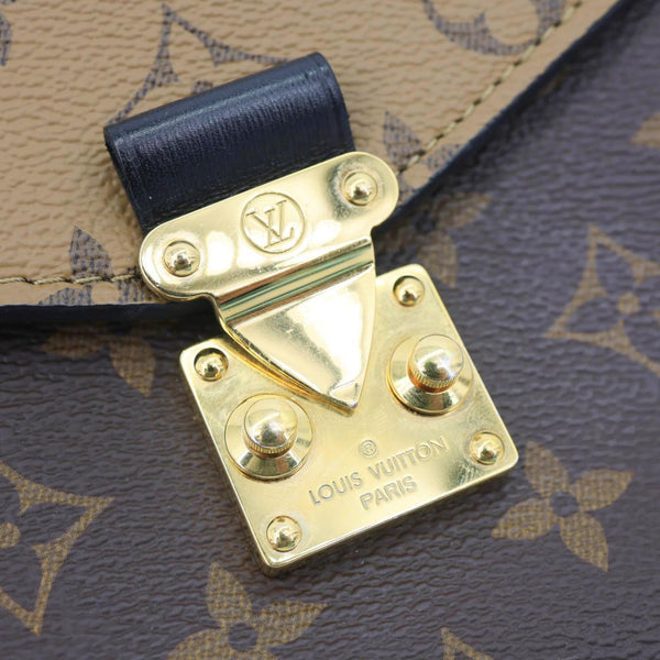 LOUIS VUITTON Metis Pochette Reverse Monogram Canvas Crossbody Bag Brown