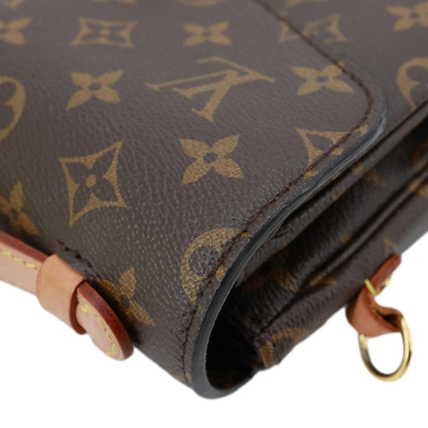 LOUIS VUITTON Metis Pochette Monogram Canvas Crossbody Bag Brown