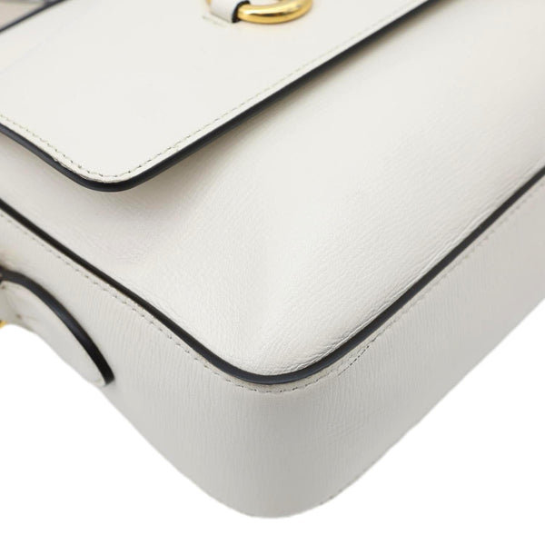 GUCCI Horsebit 1955 Small Leather Crossbody Bag Off White 645454