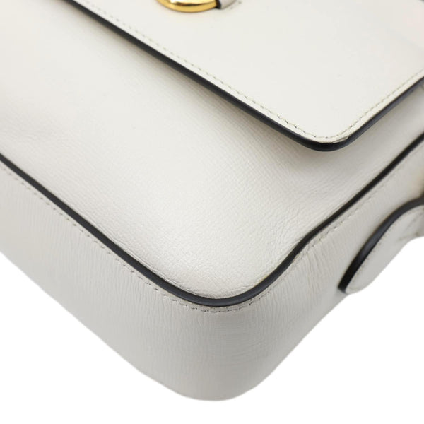 GUCCI Horsebit 1955 Small Leather Crossbody Bag Off White 645454