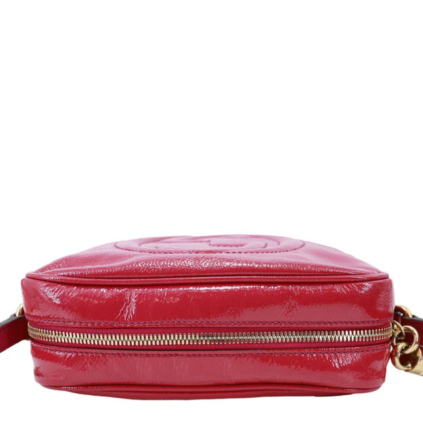 GUCCI Soho Disco Patent Leather Crossbody Bag Pink 308364