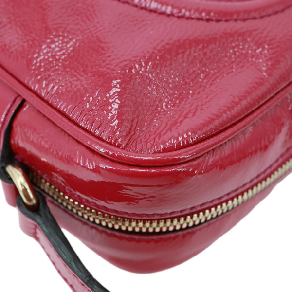 GUCCI Soho Disco Patent Leather Crossbody Bag Pink 308364